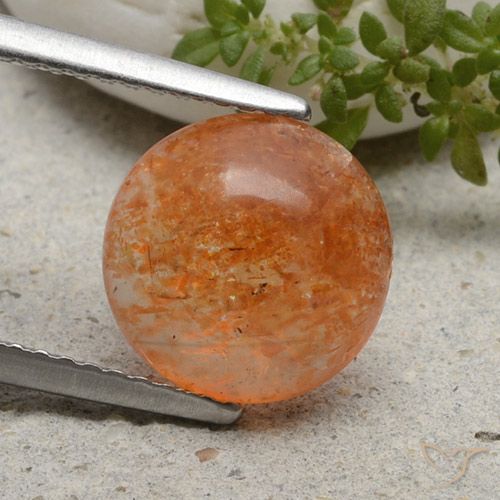 2.49ct Naturale Arancio Medio Pietra solare, Rotondo, Traslucido