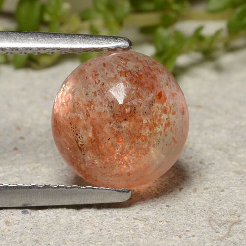 2.32ct Naturale Pompelmo Arancia Pietra solare, Rotondo, Traslucido