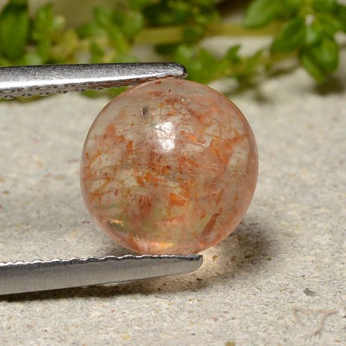 2.17ct Naturale Arancio Medio Pietra solare, Rotondo, Traslucido