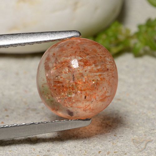 2.12ct Naturale Pompelmo Arancia Pietra solare, Rotondo, Traslucido