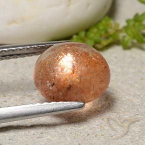 Pietra solare Arancio caldo naturale da 2.19 ct, Rotondo, Traslucido