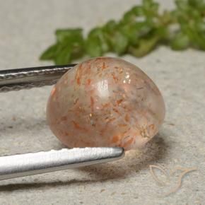 Pietra solare Arancio tigre chiaro naturale da 2.24 ct, Rotondo, Traslucido