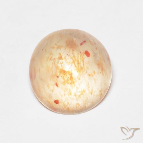 2.14ct Naturale Cantalupo Arancia Pietra solare, Rotondo, Traslucido