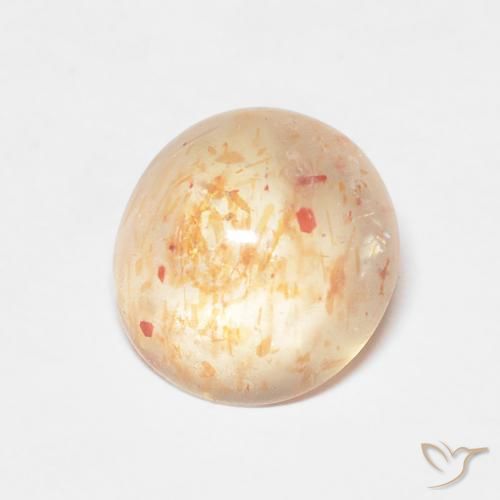 Pietra solare Cantalupo Arancia naturale da 2.14 ct, Rotondo, Traslucido