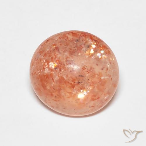 2.03ct Naturale Arancione rossastra Pietra solare, Rotondo, Traslucido