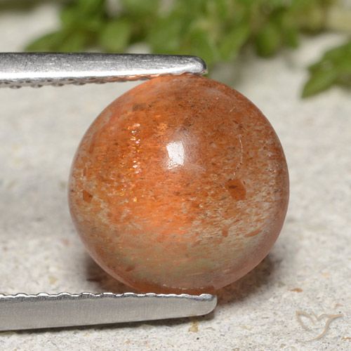 2.00ct Naturale Arancio Medio Pietra solare, Rotondo, Traslucido