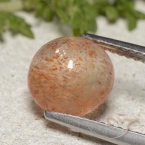 Pietra solare Arancio caldo naturale da 1.95 ct, Rotondo, Traslucido