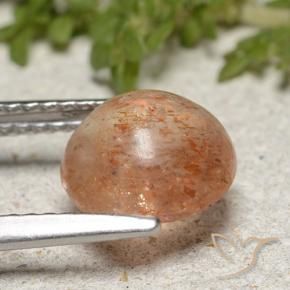 Pietra solare Arancio caldo naturale da 1.95 ct, Rotondo, Traslucido