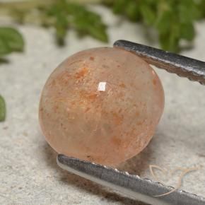 Pietra solare Arancio tigre chiaro naturale da 2.07 ct, Rotondo, Traslucido