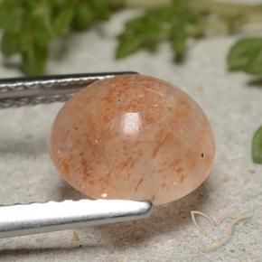 Pietra solare Arancio tigre chiaro naturale da 2.07 ct, Rotondo, Traslucido