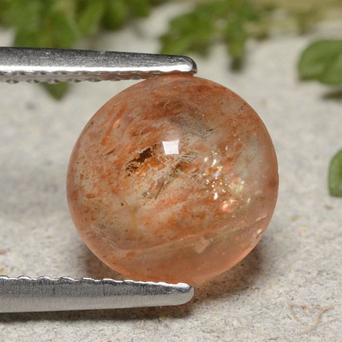 2.12ct Naturale Arancio Medio Pietra solare, Rotondo, Traslucido