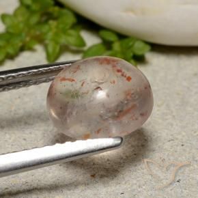 Pietra solare Bianco arancio naturale da 2.23 ct, Rotondo, Trasparente