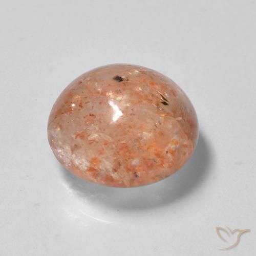 Pietra solare Arancione rossastra naturale da 2.35 ct, Rotondo, Traslucido