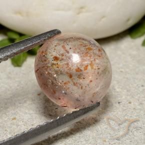 Pietra solare Arancione chiaro naturale da 2.30 ct, Rotondo, Traslucido