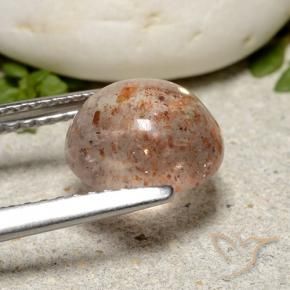 Pietra solare Arancione chiaro naturale da 2.30 ct, Rotondo, Traslucido