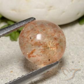 Pietra solare Arancione chiaro naturale da 2.24 ct, Rotondo, Traslucido