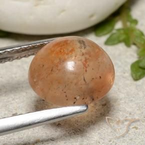 Pietra solare Arancio caldo naturale da 2.53 ct, Rotondo, Traslucido