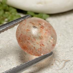 Pietra solare Arancione chiaro naturale da 2.22 ct, Rotondo, Traslucido