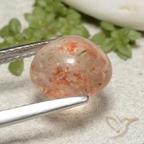 Pietra solare Arancione chiaro naturale da 2.22 ct, Rotondo, Traslucido