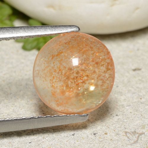 1.85ct Naturale Cantalupo Arancia Pietra solare, Rotondo, Traslucido