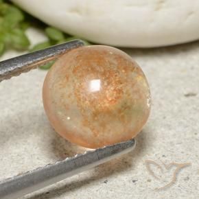 Pietra solare Cantalupo Arancia naturale da 1.85 ct, Rotondo, Traslucido