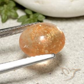 Pietra solare Cantalupo Arancia naturale da 1.85 ct, Rotondo, Traslucido