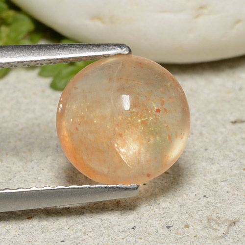 2.05ct Naturale Cantalupo Arancia Pietra solare, Rotondo, Traslucido