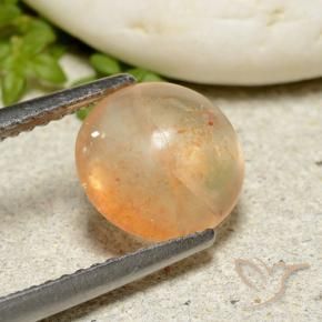 Pietra solare Cantalupo Arancia naturale da 2.05 ct, Rotondo, Traslucido