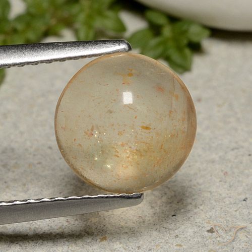 2.05ct Naturale Cantalupo Arancia Pietra solare, Rotondo, Traslucido
