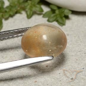 Pietra solare Cantalupo Arancia naturale da 2.05 ct, Rotondo, Traslucido