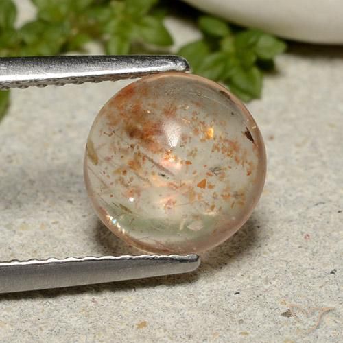 1.90ct Naturale Arancio Pesca Chiaro Pietra solare, Rotondo, Traslucido