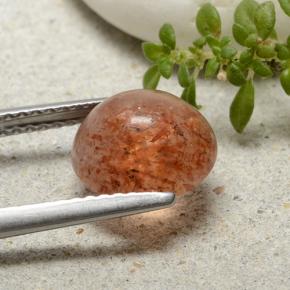 Pietra solare Arancio caldo naturale da 2.65 ct, Taglio rotondo, Traslucido
