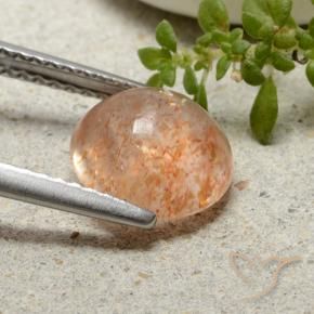 Pietra solare Arancio tigre chiaro naturale da 2.03 ct, Rotondo, Traslucido