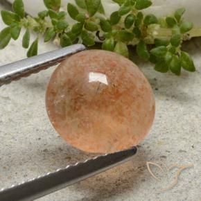 Pietra solare Arancio Medio naturale da 1.98 ct, Rotondo, Traslucido