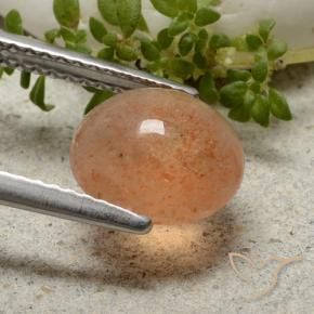 Pietra solare Arancio Medio naturale da 1.98 ct, Rotondo, Traslucido