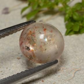 Pietra solare Arancione chiaro naturale da 2.37 ct, Rotondo, Traslucido