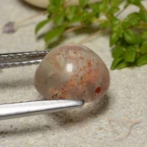 Pietra solare Arancione chiaro naturale da 2.37 ct, Rotondo, Traslucido