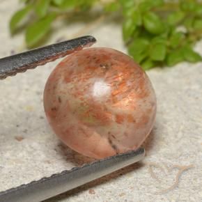 Pietra solare Arancio Medio naturale da 2.04 ct, Rotondo, Traslucido