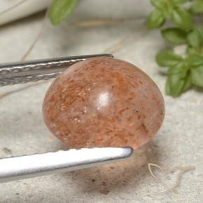 Pietra solare Arancio tigre chiaro naturale da 2.10 ct, Rotondo, Traslucido