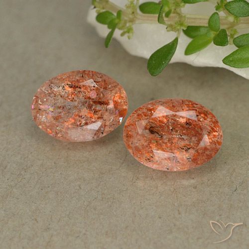 1.61ctw Naturale Arancio Medio Pietra solare, Ovale, Traslucido