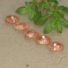 Gemme di Pietra solare zenzero arancia naturale da 3.60 ct, Taglio ovale, Traslucido