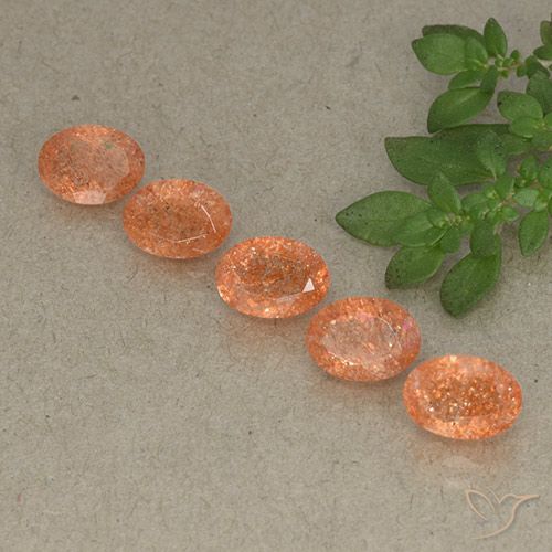 4.20ctw Naturale Arancio Medio Pietra solare, Ovale, Traslucido