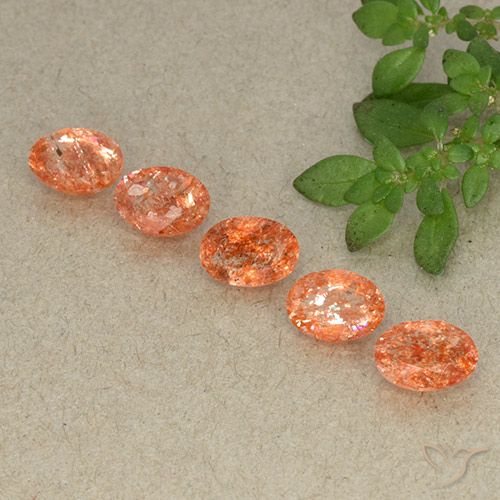 3.17ctw Naturale Arancio Medio Pietra solare, Ovale, Traslucido
