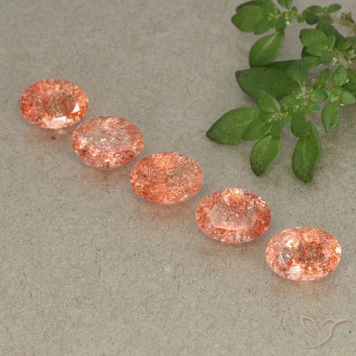 4.00ctw Naturale Arancio Medio Pietra solare, Ovale, Traslucido