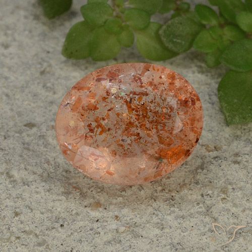 4.14ct Naturale Pompelmo Arancia Pietra solare, Ovale, Traslucido