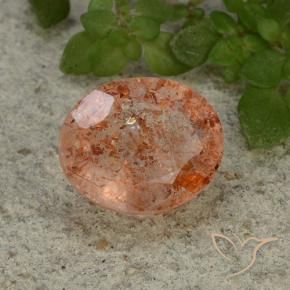 Pietra solare Pompelmo Arancia naturale da 4.14 ct, Ovale, Traslucido