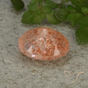 Pietra solare Pompelmo Arancia naturale da 4.14 ct, Ovale, Traslucido