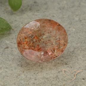 Pietra solare Arancio Medio naturale da 4.87 ct, Ovale, Traslucido