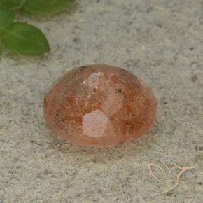 Pietra solare Arancio caldo naturale da 4.90 ct, Ovale, Traslucido