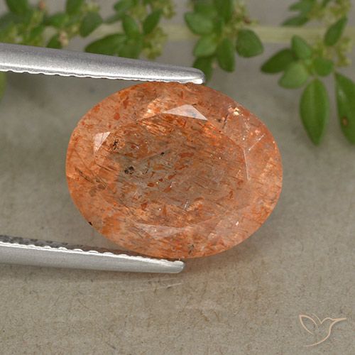4.72ct Naturale Arancio Medio Pietra solare, Ovale, Traslucido